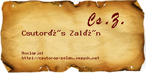 Csutorás Zalán névjegykártya